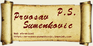 Prvosav Šumenković vizit kartica